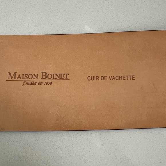 Maison Boinet Wide Calf Leather Waist Belt Size 32 - Picture 6 of 11